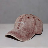 MAROON DENIM WASHED CAP